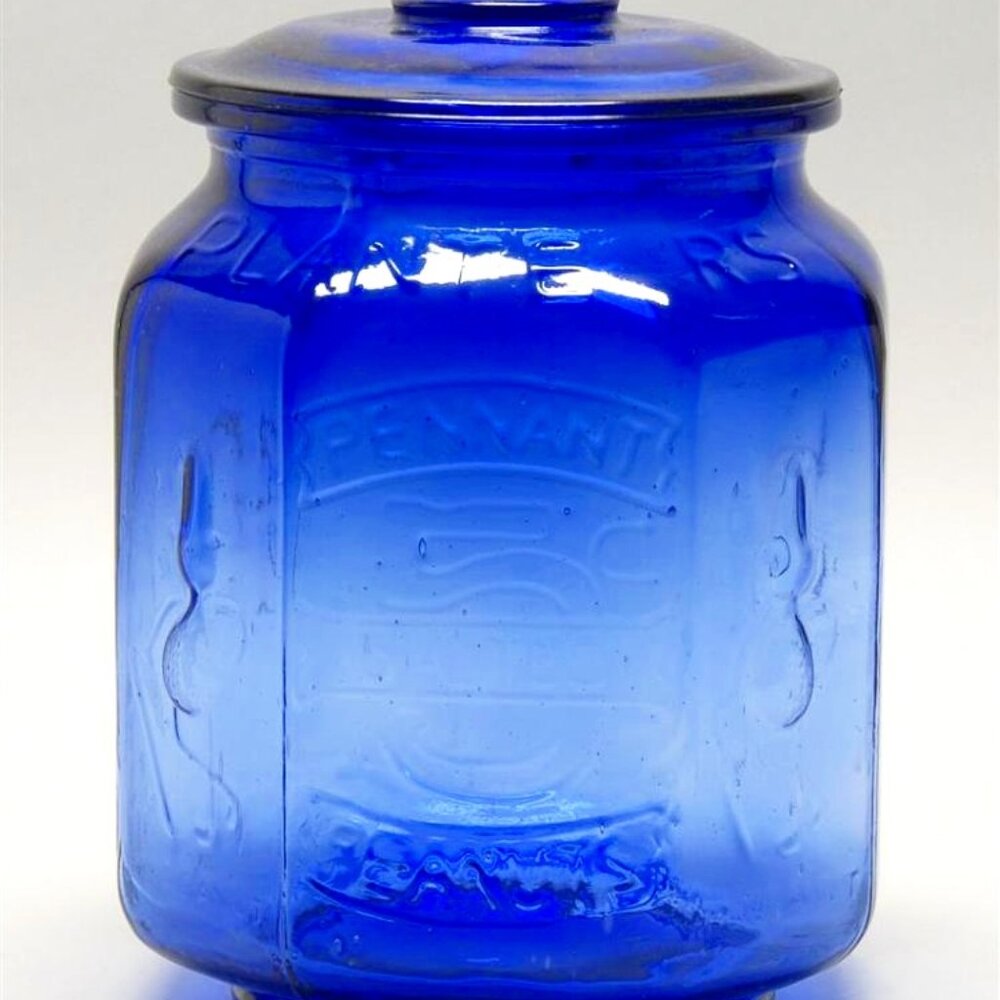 UNIQUE~Cobalt Blue Planters Glass Jar